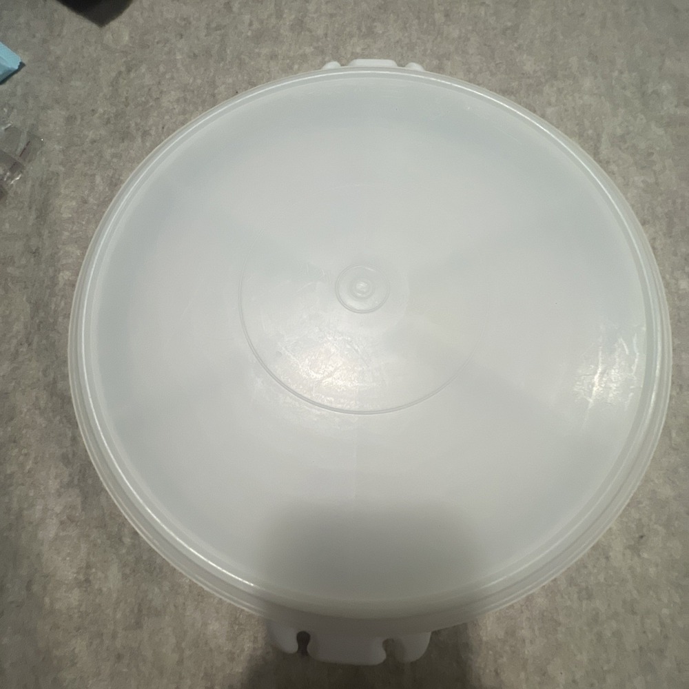 Vintage Tupperware White Party Susan Divided Vegetable Relish Tray‎ w Lid